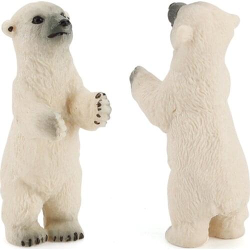 1pcs Polar Bear Wild Life Figurines Toy PVC Model Action Figures Toys For Kids Gift Child Science Education Cognition Toys