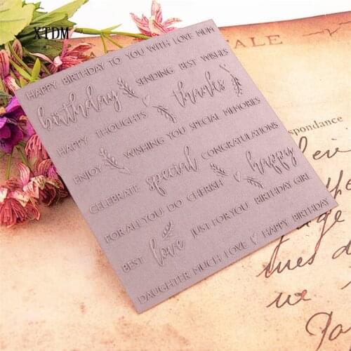 HOT plastic clock template letter craft card making paper card album wedding decoration clip Embossing folders