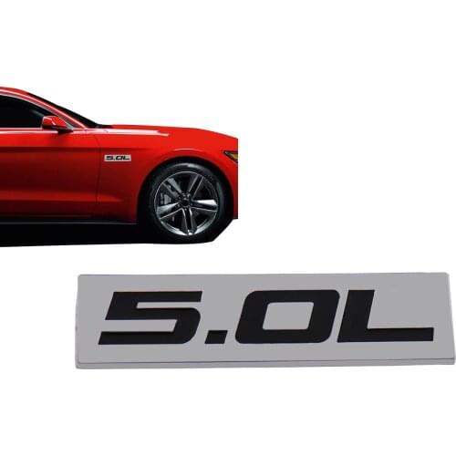 Chrome Black 5.0L 5.0 L for Engine Fender Trunk Lid Emblem Decal Badge Sticker