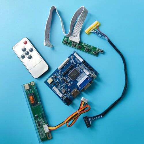 Kit for LTN160AT01 1366x768 LCD 2AV HDMI VGA Work driver panel monitor DIY LVDS Controller Board remote Screen