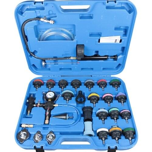 New! 28pcs Master Cooling Radiator Pressure Tester With Vacuum Purge & Refill Kits UniversaCooler Breaker Cylinder Head Tester