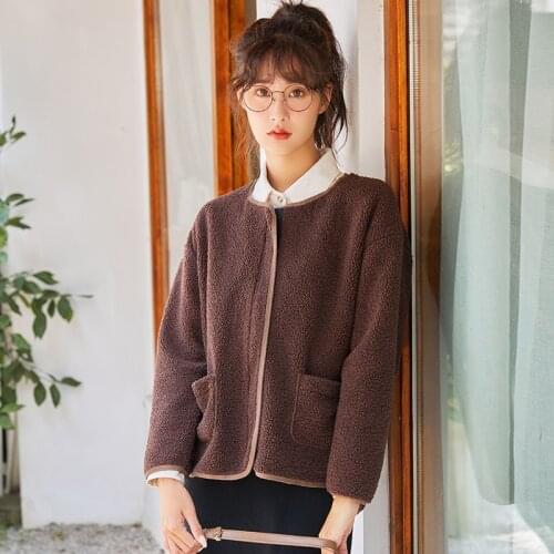 New Women Lamb Wool Coat Autumn Winter Thicken Slim Casual Long Sleeve Fashion Plus Size XXL Woman Warm Outwear