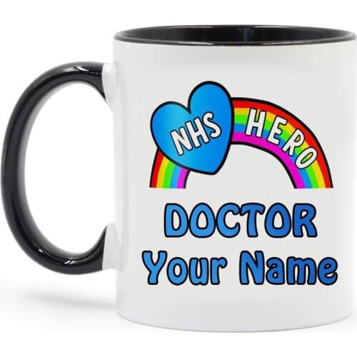 Personalised NHS Hero Mug 350ml ceramic Thank You Gift Appreciation Gift Nurse and Doctor Key Worker Thank You coffee Mugs