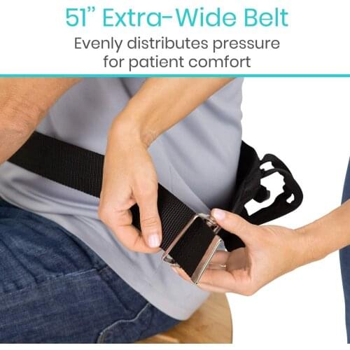 Lift Transfer Board Gait Belt with Handles Safety Patient Assist Secure Aide Quick Release