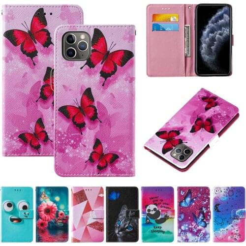 Silicon Cases For cover Huawei P Smart 2020 Bright PU Leather Book Wallet Phone Pouch sFor Huawei hoesje Y6P 2020 Y5P Cute Ajax