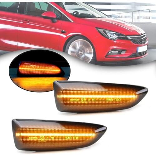 Smoke Lens Led Side Marker Light For Opel Astra J Astra J K Zafira C Insignia B Grandland X Car Model 5 Turn Signal Lamps 2pcs