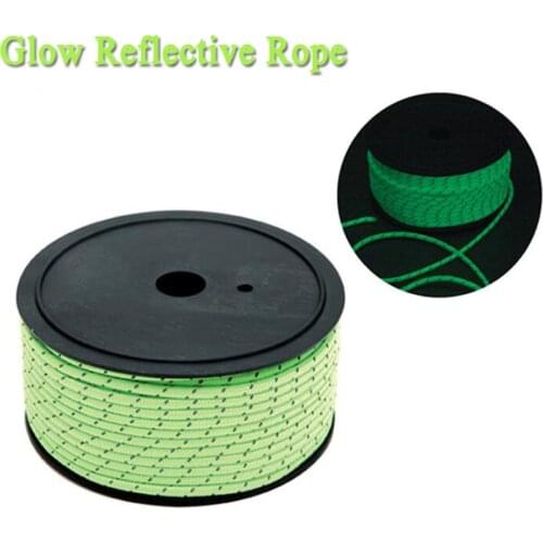 10m Length Outdoor Camping Luminous Rope Tent Rope Wind Rope Bold High Strength Nail Rope Canopy Fixed Wind Rope