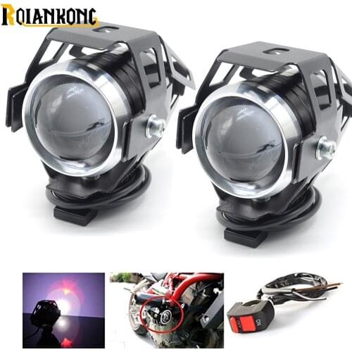 Universal 12V Motorcycle Headlight Metal Driving Spot Light Bulb Fog Light for SUZUKI SV 650 DL250 GSXR600 GSXR750 GSXR1000 GSX