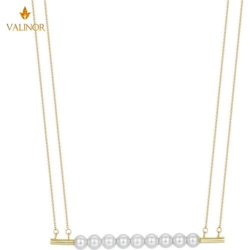 Женские ожерелья из жемчуга VALINOR China At AliExpress