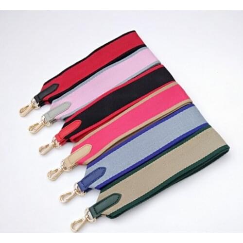 HJKL Colored Belt Bags gift Accessories for Women Rainbow Adjustable Shoulder Hanger Handbag Straps Decorative Handle bag Strap