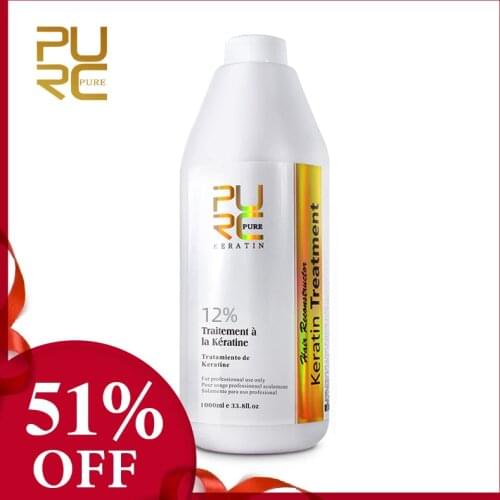 PURC 0%5%/8%/12% 1PC Brazilian Keratin Hair Treatment Formalin Straightening Hair Care Fast Growth Russia ship for women 1000ml