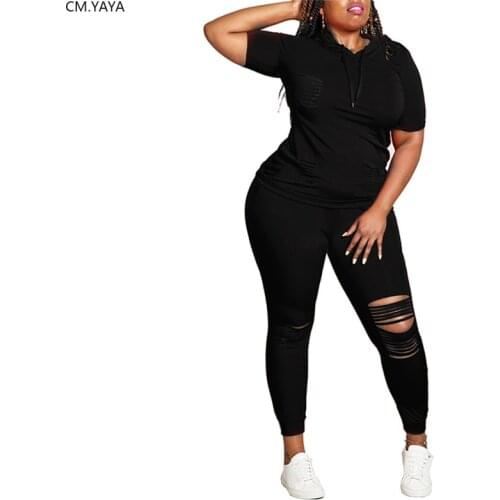 Plus Size S-5XL 2020 Spring Summer Women Sets Tracksuits Short Sleeve Top Pants Suit Two Piece Set Sporty Fitness Outfits GL749