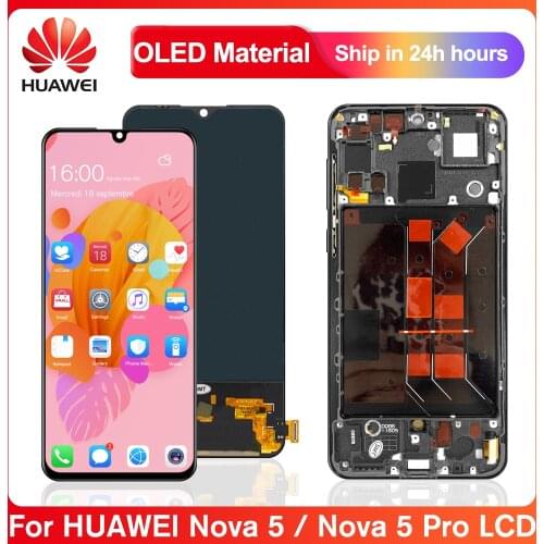 6.39'' OLED Lcd For Huawei Nova 5 Nova5 LCD Display Touch Screen Digitizer Assembly For Huawei Nova 5 Pro SEA-AL10 TL10 LCD