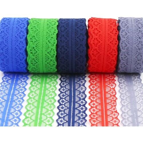 10m/lot 28mm Embroidered Lace Trim 16 Colors Lace Ribbon Handmade Sewing Accessories DIY Crafts Lace For Wedding Dresses Decor