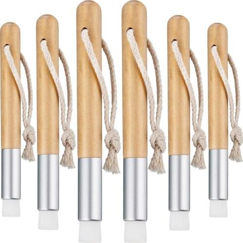 10 pieces of peeling blackhead brush remover tool, facial cleaning brush, blackhead brush washing brush (wooden)