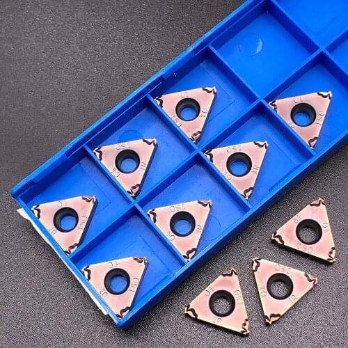 10pcs RCKLCY Tungsten Carbide 16IR M 1.0 ISO FT1125 External Threading Inserts CNC LatheThread Cutting for stainless steel