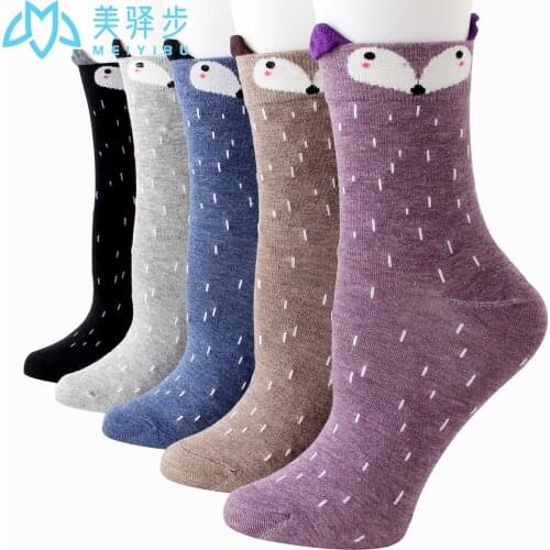 12 Pairs Per Set Fashion Korean Socks Fox Women Socks Wholesale Manufacturer Drop Shipping Welcome