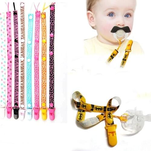 2018 Baby Pacifier Clips Chain Cartoon Funny Dummy Nipple Belt Teether Pacifier Holder Clip For Baby Safe Soother Chain
