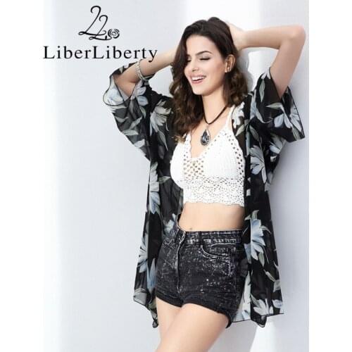 2018 Sexy Swimwear Pareo Beach Dress Cover Up Floral Bikini Tunic Praia Pareo Women Robe De Plage Cardigan Bathing Suit Cover Up