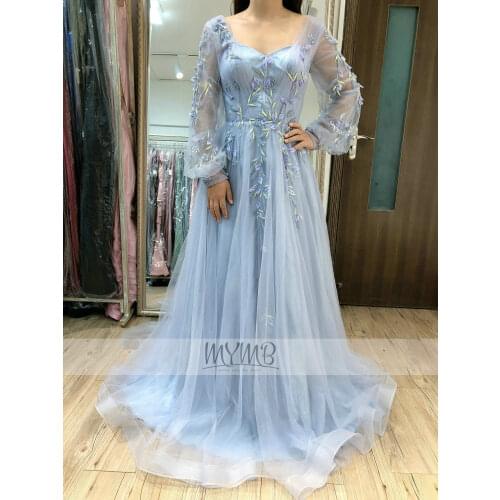 2021 Gorgerous Flowy Evening Prom Dress Lace Appliques Sweetheart Long Sleeve Exclusive Design Prom Party Gowns