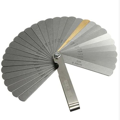 32 Blades Feeler Gauge Metric Gap Filler Thickness Gauge For Measurement Tool High Quality Durable Tool Easy Operate 0.04-0.88Mm