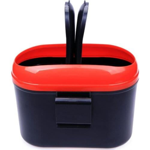 40% Dropshipping!! Stylish Dual Side Lid Car Vehicle Plastic Trash Can Garbage Bin Storage Box