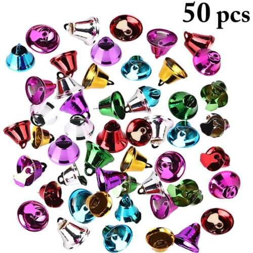 50PCS Christmas Bells Decorative Multi-purpose Mini DIY Craft Bells Jingle Bells