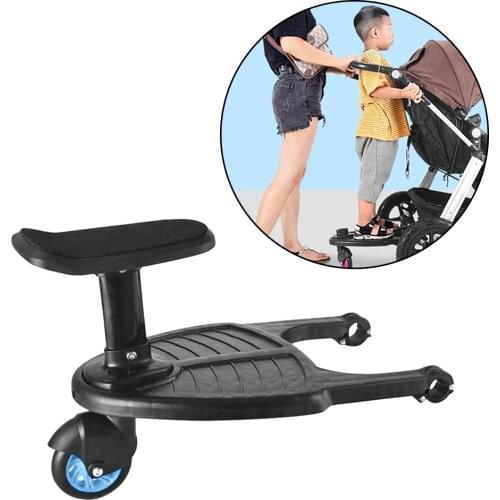 Baby Stroller Accessories Auxiliary Pedal Second Child Trailer Twins Childrens Stroller Organizer Standing Plate Sitting Seat