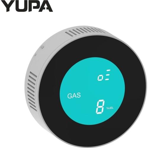 YUPA Wireless LCD Digital Gas Sensor Combustible Natural Gas Leak Detector Smart House Alarm Sensor For Home Kitchen