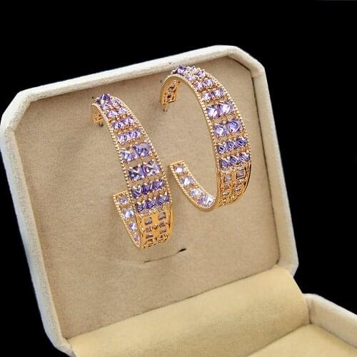 CINKILE New Fashion Circle Hoop Earrings for Women Girl Geometric Cubic Zirconia Round Earring Brincos Party Jewelry Good Gifts