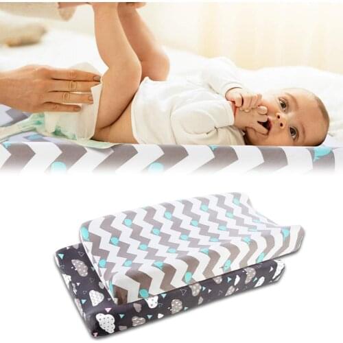 Baby Nappy Changing Pad Soft Changing jersey fabric Changing Table Baby Waterproof Mattress Bed Sheet Infant Change Mat 2pcs