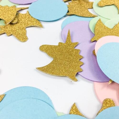 Unicorn Party Decoration Confetti Glitter Mixed Scraps Of Paper Hand Sprinkle Supplies Desktop Tableware Supplies Sprinkle qq081