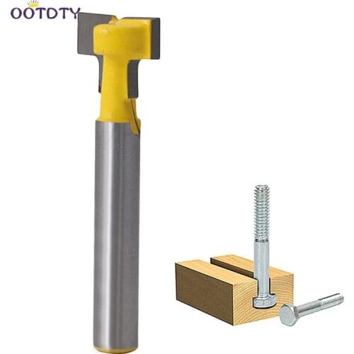 1/2'' T-Slot Cutter Steel Handle Milling Router Bit 1/4'' Shank For Woodworking-25