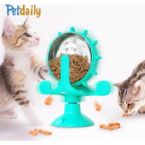 Treat Leaking Cat Toy Interactive Rotatable Feeding Wheel Toy for Cats Kitten Dogs Pet Products Accessories for Dropshipping