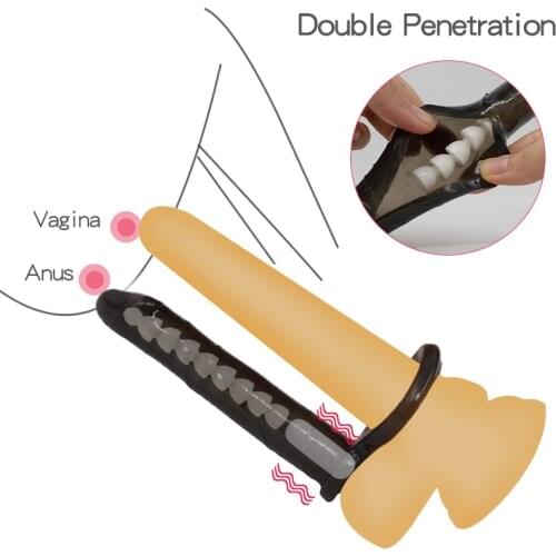 G Spot Cock Ring Strap On Dildo Double Penetration Anal Plug Butt Plug Strapon Dildos Vibrator Buttplug Sex Toys For Couples