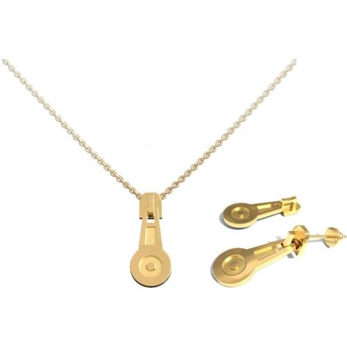 Xcoser Anime Cosplay Bizarre Adventure Bruno Bucciarati Necklace With Earrings Set Gift Box for Cosplay Costume Accessories