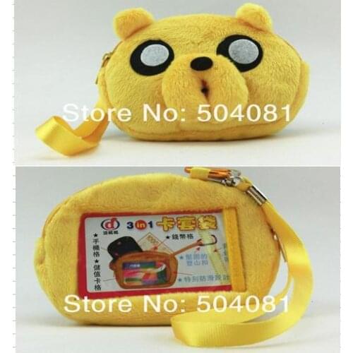 HOT! Brinquedos Anime Adventure Finn Jack Jake Cartoon Plush Toys Mobile Phone Bag Coin Bag Purse Gifts 20Pcs/lot Wholesale