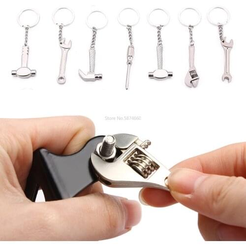 Mini Wrench Keychain Stainless Steel Car Key Ring High-grade Simulation Spanner Key Chain keyring Keyfob Tools Novelty gift