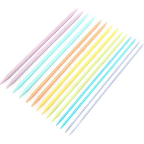 14pcs/lot 35cm Knitting Needles Set 4.0mm-10.0mm Candy Color For Weave Yarn Needle Arts Craft Needlework Hook Set Sewing Tools
