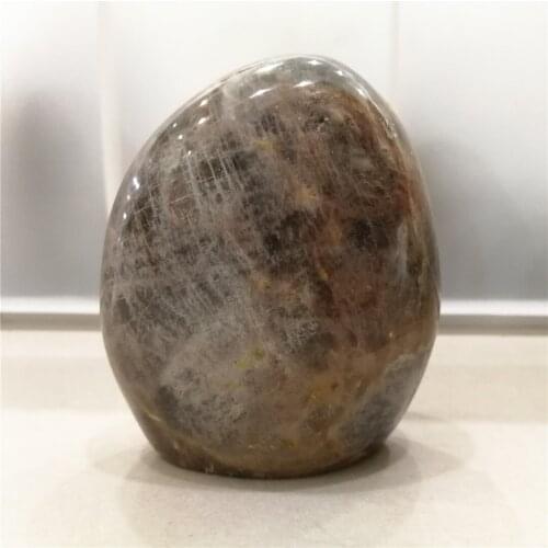 200-250g Natural Crystal Moonstone Raw crystal Ornament Polished Quartz grey moonstone Handicraft Decorating Stone Healing sale