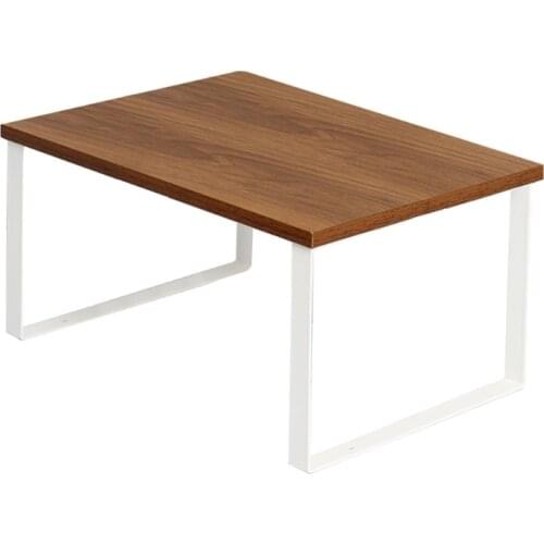 2021 New Wrought Iron+Wood Desktop Shelf Rack Bathroom Multi-Functional Finishing Rack Kitchen Spice Organizer Closet Storage