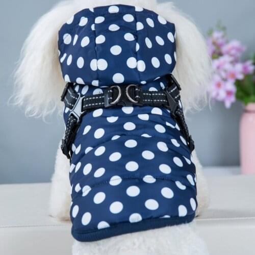 Pet Coat Winter Skiing Jacket Puppy Outdoor Walking Chest Strap Dog Cloth Vest Bulldog