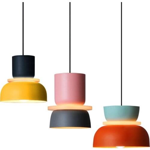 Simple Ins Pendant E27 Kitchen Bar Bedroom Bedside Living Room Aisle Pendant Restaurant Cafe Decoration Lighting Lamps Pendant