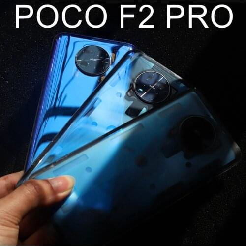 Transparent Matte Clear Back Glass Cover For Xiaomi Poco F2 Pro Battery Cover Rear Housing Door Case With Camera Glass Lens