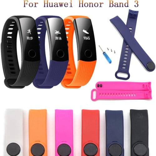 For Huawei Honor 3 fashion Soft Silicone Watch Strap Fashion Sports Bracelet Strap Bands for Huawei Honor 3 Smart Watch Bracelet