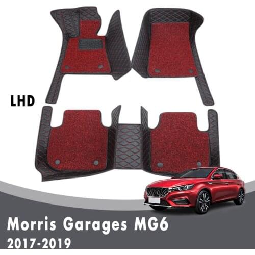 Luxury Car Floor Mats Double Layer Wire Loop For Morris Garages MG6 2019 2018 2017 Interior Accessories Custom Carpets Covers