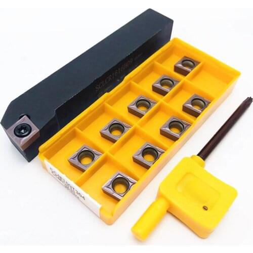 SCLCR1212H09 SCLCR1616H09 SCLCR2020K09 SCLCR2525M09 CNC Lathe Tool Holder +10pcs CCMT09T304 CCMT09T308 Carbide Inserts lathe set