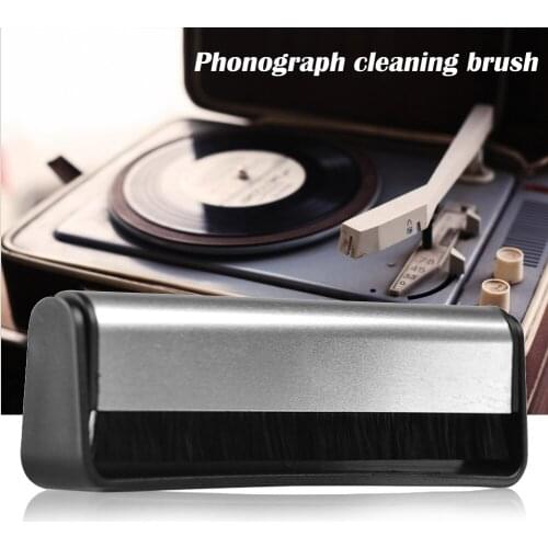 Vinyl Record Cleaning Brush Turntable Antique Gramophone Anti Static Carbon Fiber LP Record Cleaning Brush Supplies