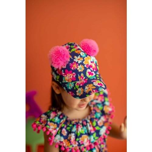 Girl Kids Navy Blue Hat Sun Hat Beach Women Summer Hat UV Protect Travel quality trendMade of 100% cotton fabric