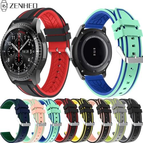 22mm Silicone Strap For Samsung Galaxy Watch 46mm/Gear S3 Frontier/Classic Bracelet Wristband Replacement Watch Band